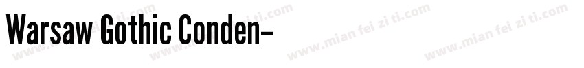 Warsaw Gothic Conden字体转换